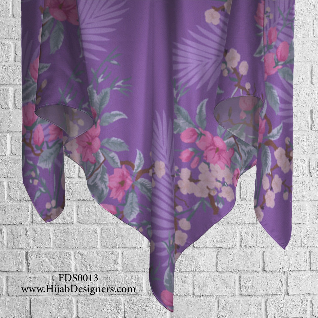 Tudung Bawal (Square Hijab) in FDS0013 (Cotton Voile Premium, Bidang 40" (Kids), Bawal Biasa (No Awning), Tak Tambah Nama, Taknak Giftcard)