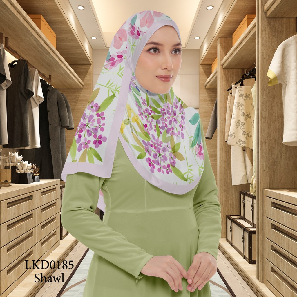 Tudung Shawl in LKD0185 (Standard 1.8m x 0.7m, Chiffon Babydoll, Tak Tambah Nama, Taknak Giftcard)