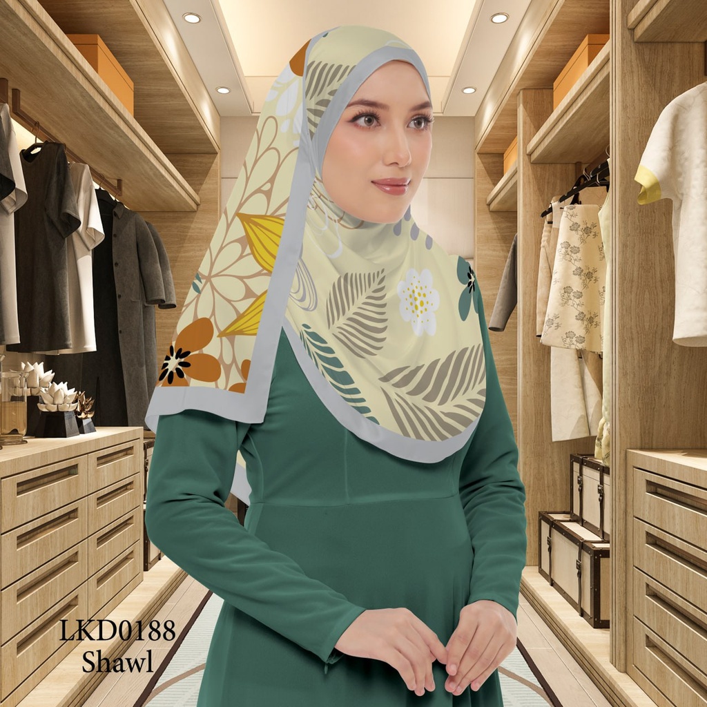 Tudung Shawl in LKD0188 (Standard 1.8m x 0.7m, Chiffon Babydoll, Tak Tambah Nama, Taknak Giftcard)