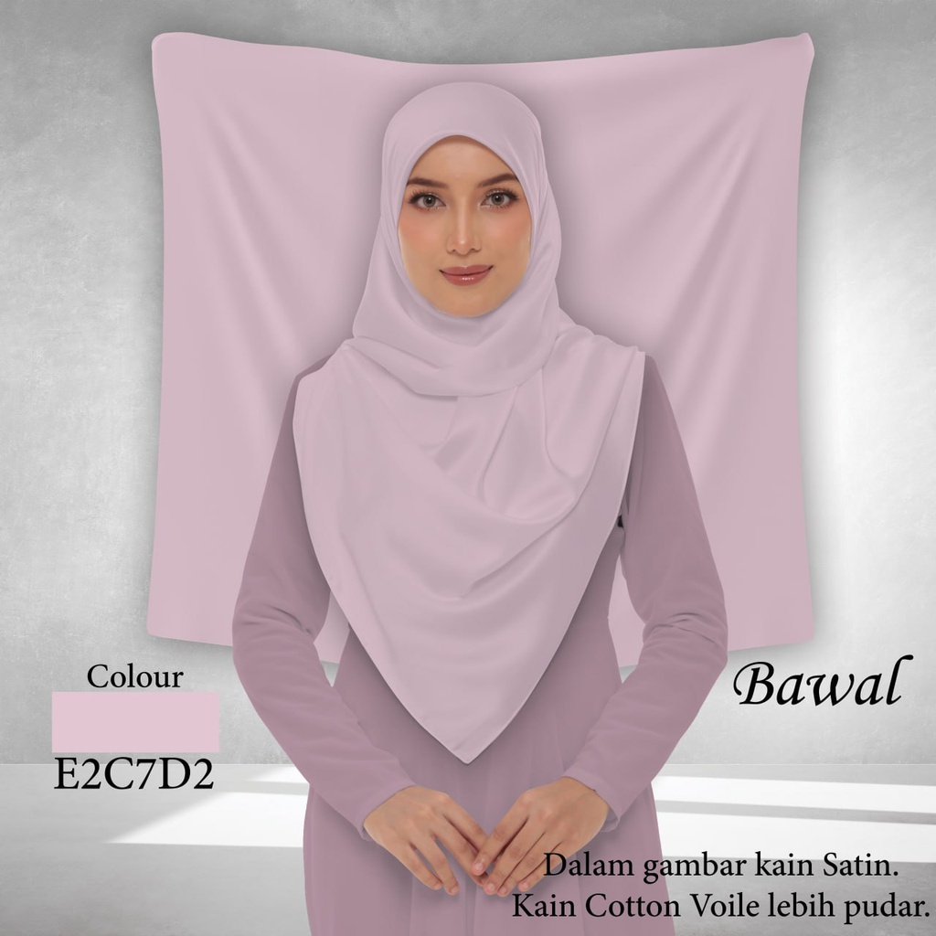 Bawal Plain E2C7D2 (Cotton Voile Premium, Taknak Curve, Taknak Border, Bidang 40" (Kids), Bawal Biasa (No Awning), Tak Tambah Nama, Taknak Giftcard)