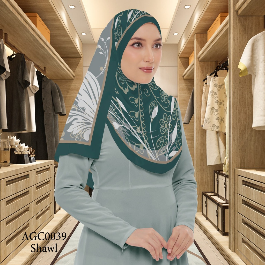 Tudung Shawl in AGC0039 (Standard 1.8m x 0.7m, Cotton Voile Premium, Tak Tambah Nama, Taknak Giftcard)