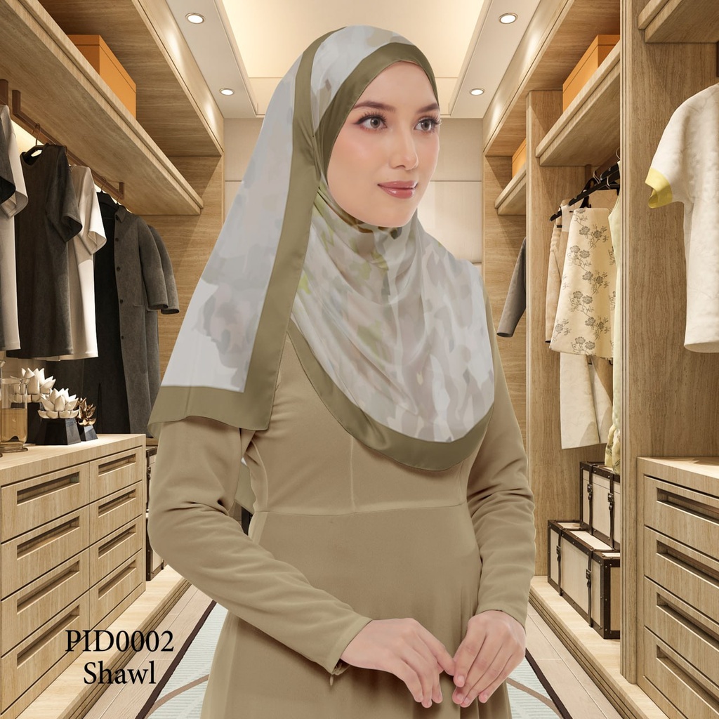 Tudung Shawl in PID0002 (Standard 1.8m x 0.7m, Cotton Voile Premium, Tak Tambah Nama, Taknak Giftcard)