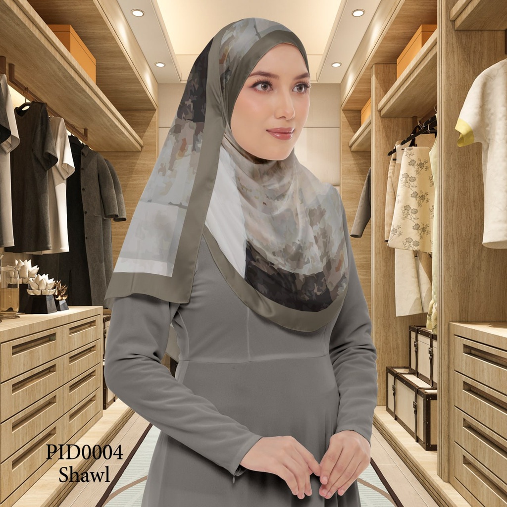 Tudung Shawl in PID0004 (Standard 1.8m x 0.7m, Cotton Voile Premium, Tak Tambah Nama, Taknak Giftcard)