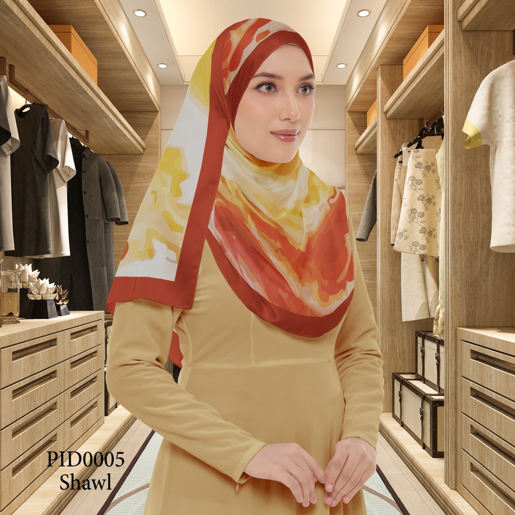 Tudung Shawl in PID0005 (Standard 1.8m x 0.7m, Cotton Voile Premium, Tak Tambah Nama, Taknak Giftcard)