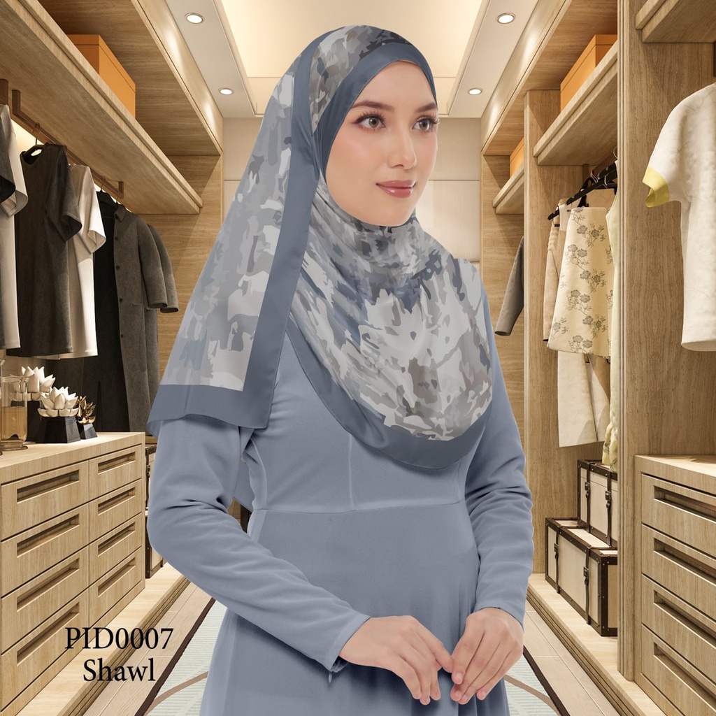 Tudung Shawl in PID0007 (Standard 1.8m x 0.7m, Cotton Voile Premium, Tak Tambah Nama, Taknak Giftcard)