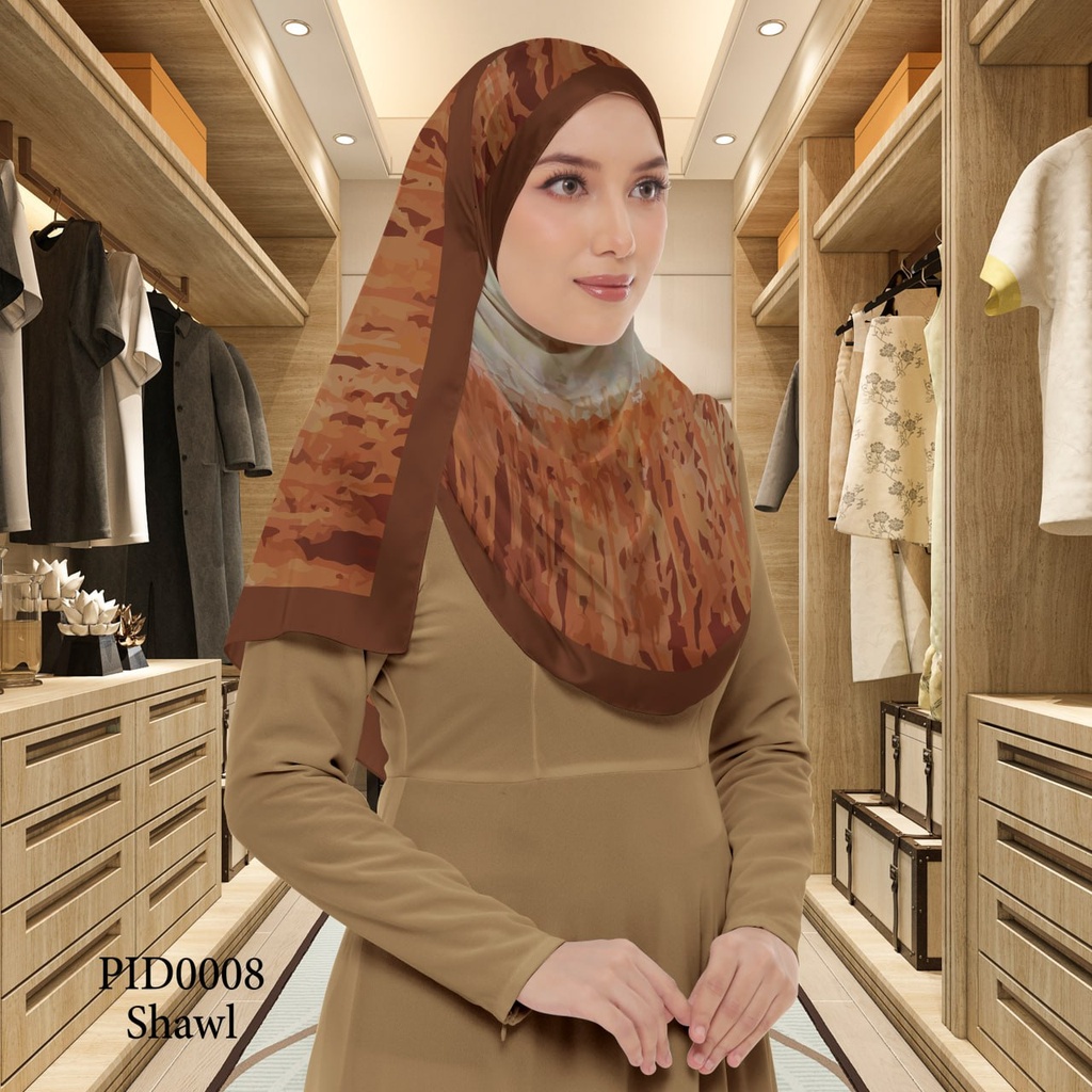 Tudung Shawl in PID0008 (Standard 1.8m x 0.7m, Cotton Voile Premium, Tak Tambah Nama, Taknak Giftcard)