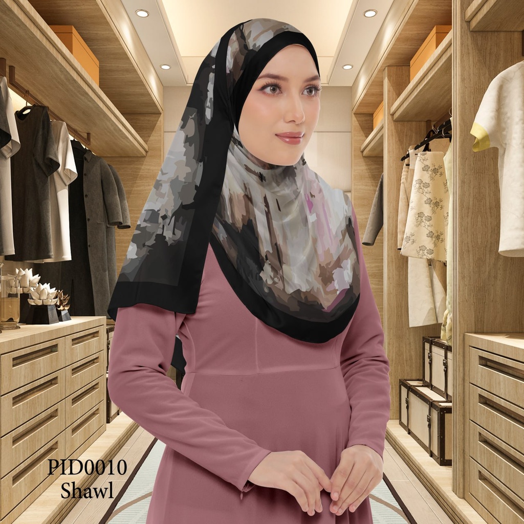 Tudung Shawl in PID0010 (Standard 1.8m x 0.7m, Cotton Voile Premium, Tak Tambah Nama, Taknak Giftcard)