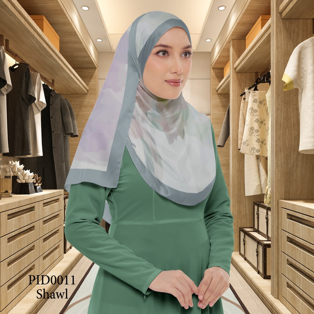 Tudung Shawl in PID0011 (Standard 1.8m x 0.7m, Cotton Voile Premium, Tak Tambah Nama, Taknak Giftcard)