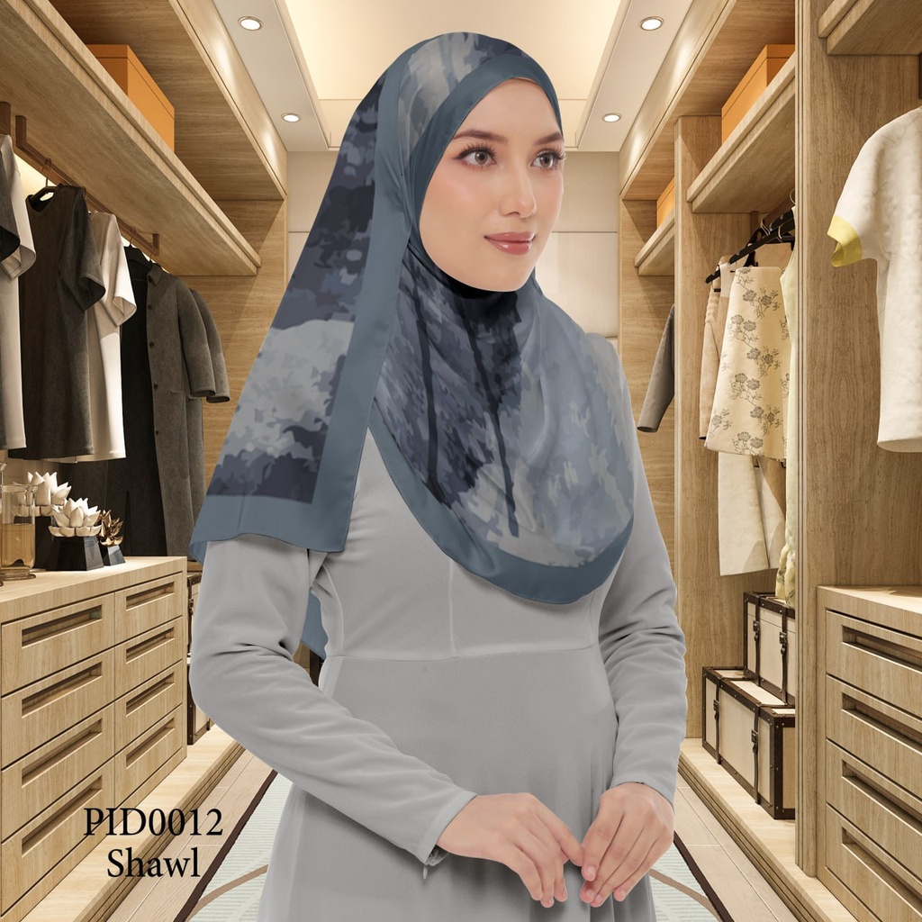 Tudung Shawl in PID0012 (Standard 1.8m x 0.7m, Cotton Voile Premium, Tak Tambah Nama, Taknak Giftcard)