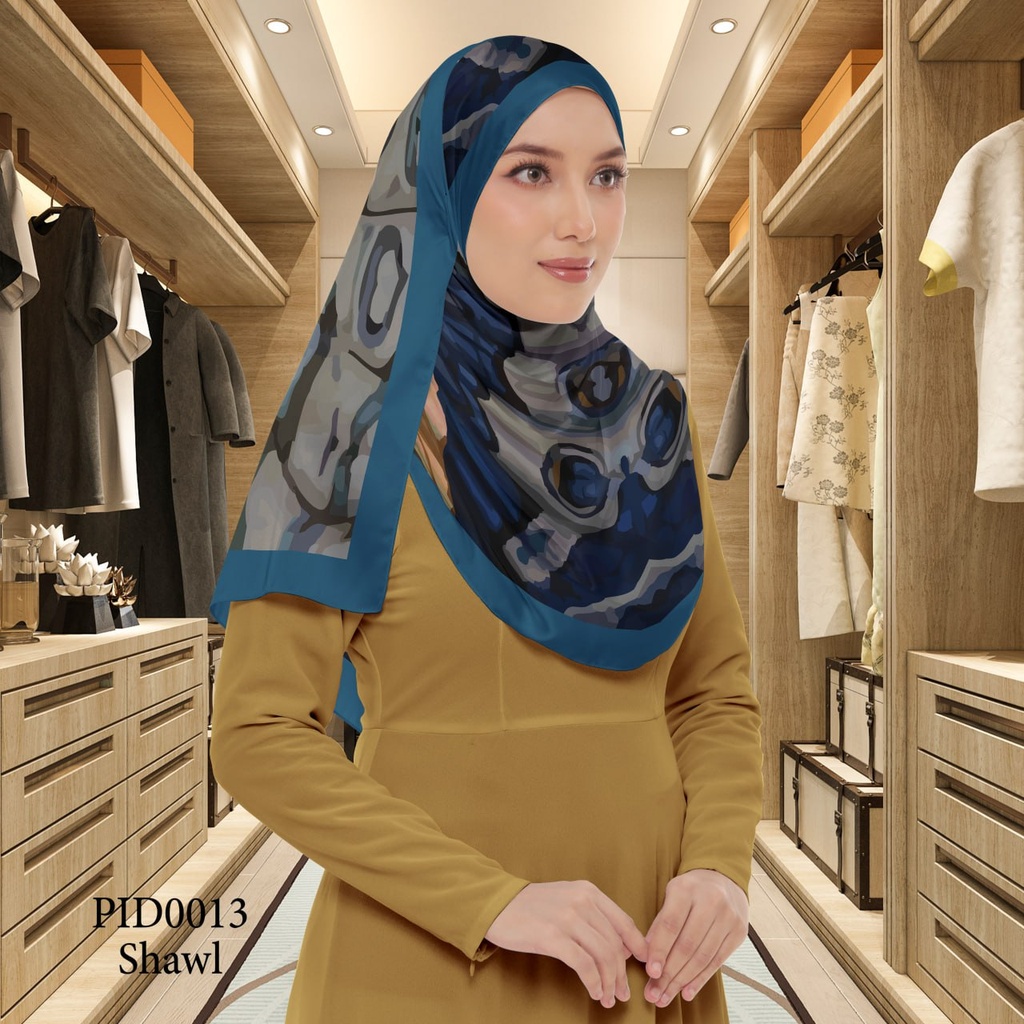 Tudung Shawl in PID0013 (Standard 1.8m x 0.7m, Cotton Voile Premium, Tak Tambah Nama, Taknak Giftcard)