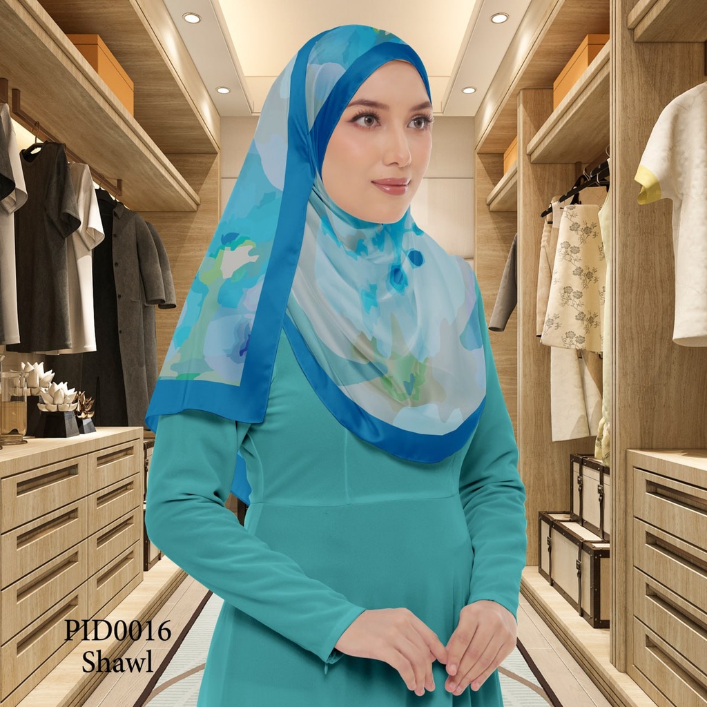Tudung Shawl in PID0016 (Standard 1.8m x 0.7m, Cotton Voile Premium, Tak Tambah Nama, Taknak Giftcard)