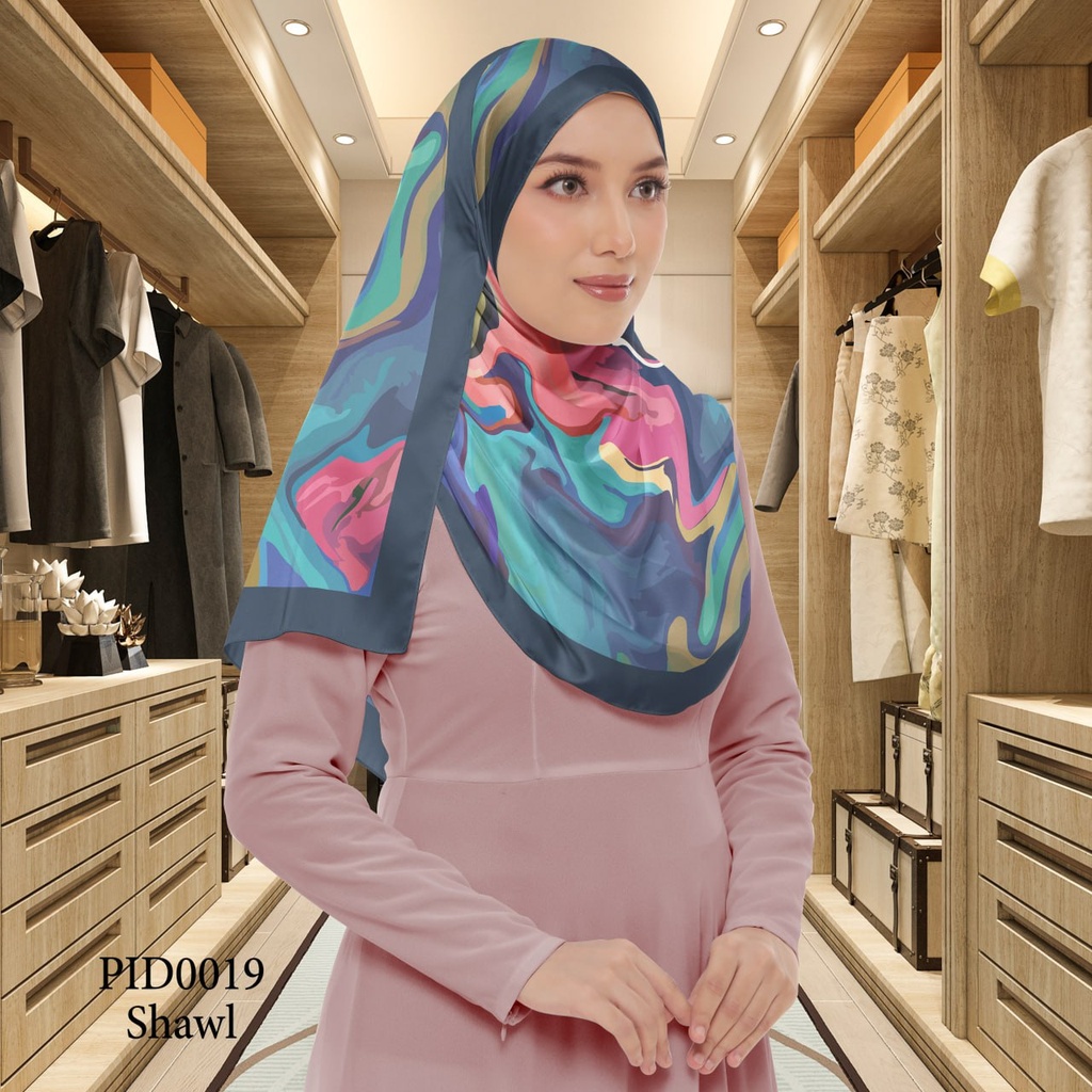 Tudung Shawl in PID0019 (Standard 1.8m x 0.7m, Cotton Voile Premium, Tak Tambah Nama, Taknak Giftcard)