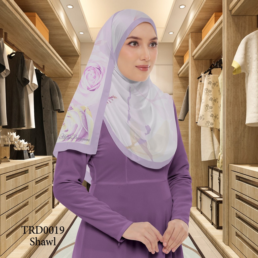 Tudung Shawl in TRD0019 (Standard 1.8m x 0.7m, Cotton Voile Premium, Tak Tambah Nama, Taknak Giftcard)