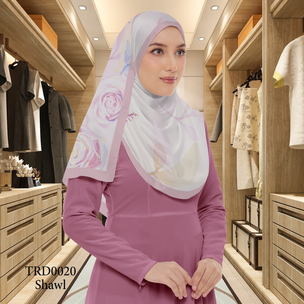 Tudung Shawl in TRD0020 (Standard 1.8m x 0.7m, Cotton Voile Premium, Tak Tambah Nama, Taknak Giftcard)
