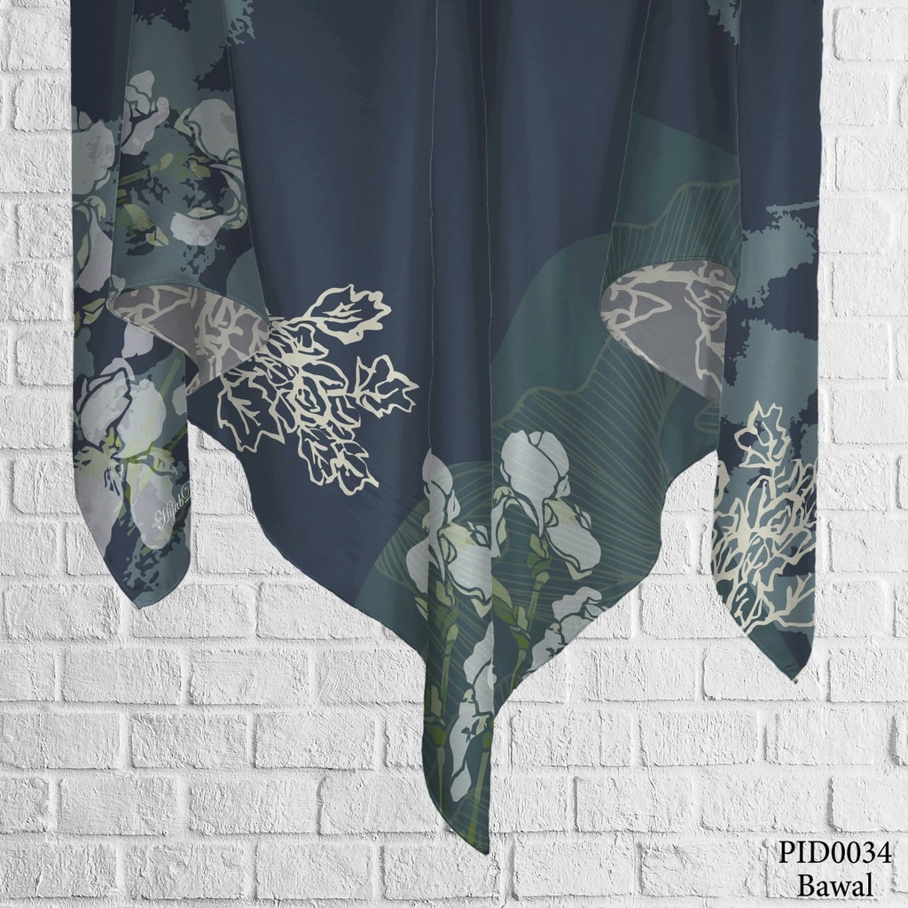 Tudung Bawal (Square Hijab) in PID0034 (Cotton Voile Premium, Bidang 40" (Kids), Bawal Biasa (No Awning), Tak Tambah Nama, Taknak Giftcard)