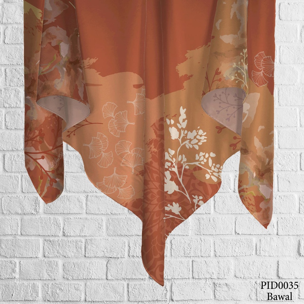 Tudung Bawal (Square Hijab) in PID0035 (Cotton Voile Premium, Bidang 40" (Kids), Bawal Biasa (No Awning), Tak Tambah Nama, Taknak Giftcard)