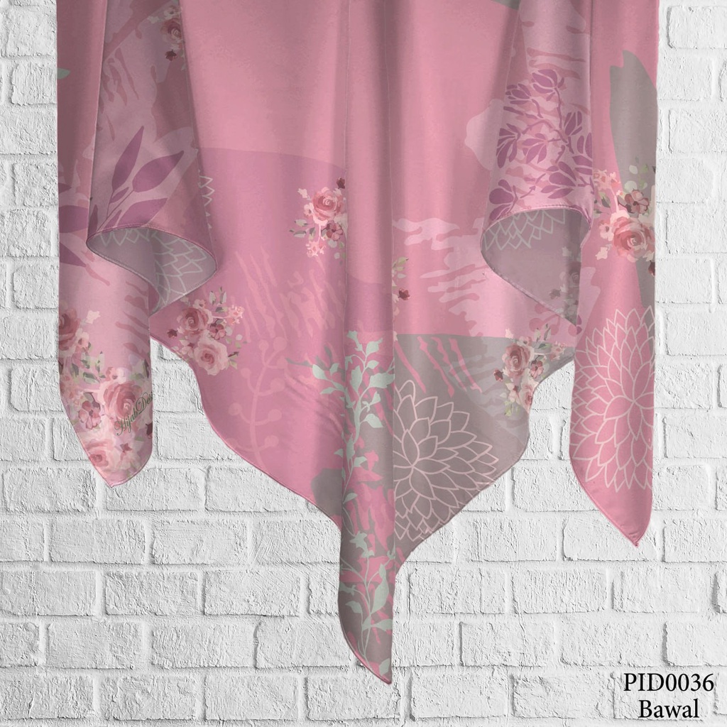 Tudung Bawal (Square Hijab) in PID0036 (Cotton Voile Premium, Bidang 40" (Kids), Bawal Biasa (No Awning), Tak Tambah Nama, Taknak Giftcard)
