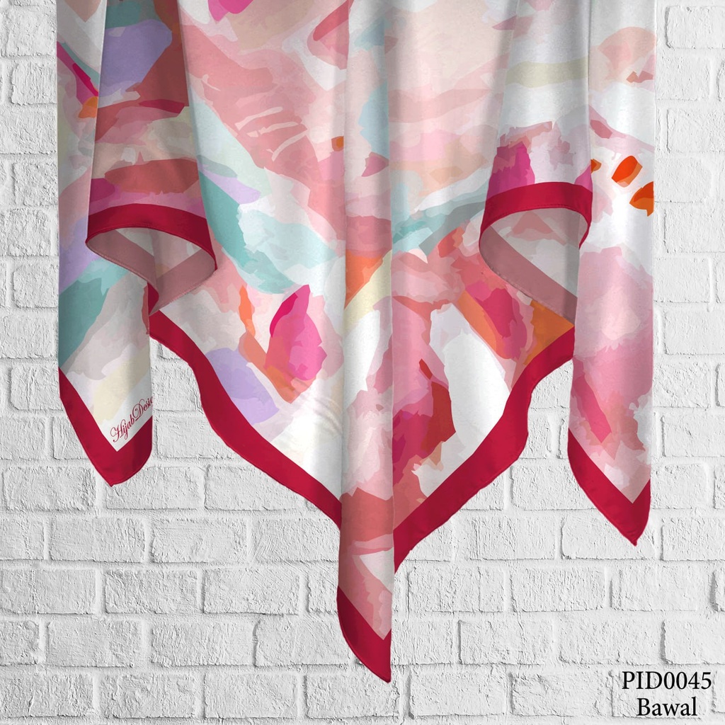Tudung Bawal (Square Hijab) in PID0045 (Cotton Voile Premium, Bidang 40" (Kids), Bawal Biasa (No Awning), Tak Tambah Nama, Taknak Giftcard)
