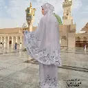 Telekung Travel Satin Printed (Awning Moss Crepe Berdagu) in TRD0089